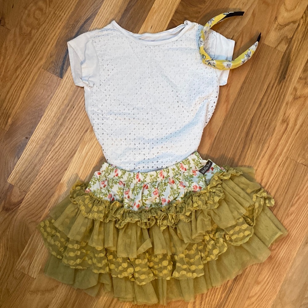 Girls Matilda Jane Tulle Ruffled Skirt